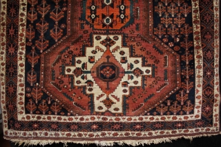 A beautiful antique late 19th century (1880-1900?) Persian Kerman or Sirjan tribe Afshar rug. At least that is what I think, but as always I am open to suggestions. As found and  ...