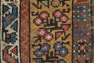 A 19th century (mid?) central Anatolian Muçur or Mujur prayer rug. A nice grass green above the mirhab prayer niche. In worn condition with loss to ends and foundation showing as seen  ...