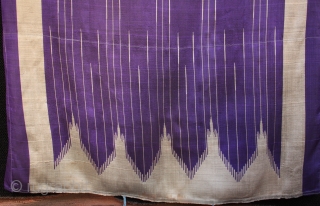 Striking Syrian woman’s silk robe called an Abba or Abbah.

Technically a combined skirt and attached shawl, this type of silk weaving is called 'meydaniyyeh' in local Aleppo/Gaziantep terminology. The robe is made  ...