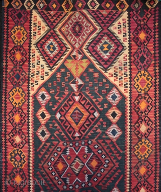 East Anatolian woman’s prayer kilim from Porga village, Yeşilyurt district, Malatya.

Woven by the Tashikan Tribe, (related to the Molikan/Reshwan, Alikan and Mamsoran tribes -thanks to Deniz C. for this information). Circa 1900  ...