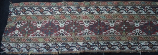 Mid 19th century Shahsavan soumac mafrash panel.
Finely woven with double bird head main border which I understand is called the 'abdul burun' pattern and Greek key/meander secondary borders. Clean and in as  ...