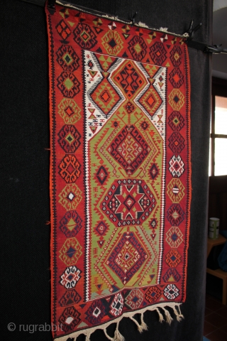 Fine circa 1900 Anatolian Drejan Tribe prayer kilim from Malatya.SOLD

Beautifully woven east Anatolian prayer kilim one of the Drejan Tribe villages of the Malatya region. Excellent drawing and colours from natural dyes,  ...