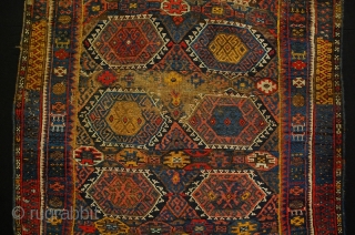 Beautiful Antique Kurdish Nomads Rug 184 x 132 cm! worn spot in the centre foundation visible! beautiful dyes!               