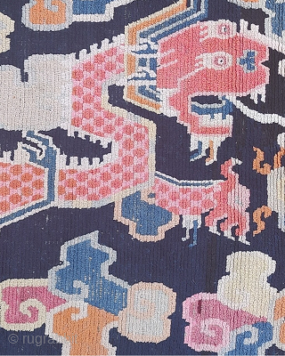 Pair of Tibetan dragon carpets 
20thC 164x88cm
email: yamdrok108@gmail.com
IG: yamdrok108_gallery
                        
