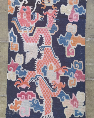 Pair of Tibetan dragon carpets 
20thC 164x88cm
email: yamdrok108@gmail.com
IG: yamdrok108_gallery
                        