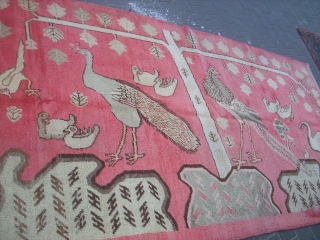 antiqe rug yarkan west china early 20th century synthetic colors naver toucued , oily wool 150cm /300cm  500$ plus ship   pirst vin        