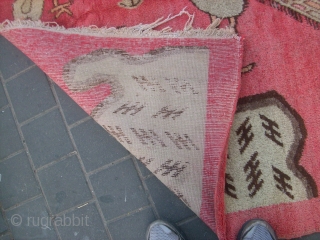 antiqe rug yarkan west china early 20th century synthetic colors naver toucued , oily wool 150cm /300cm  500$ plus ship   pirst vin        