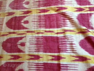 uzbek ikat silk on cotton 130-210 3 q 19 ch.ship free                      