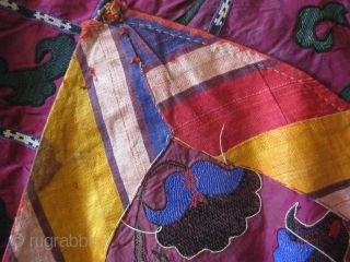 180/240cm uzbek silk on silk suzane graet colors.nice ikat on beck ship free                    