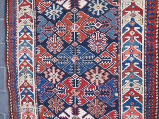 SHIRVAN RUG. GRAET COLORS 96/125CM GRAET CONDITION  .ANTIQE NEVER REPAIRD SHIP FREE .                   