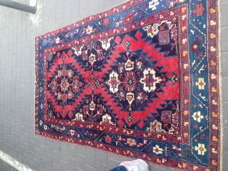 Armenian rug.circa1900 bountiful colors..mint condition soft will.950$ ship free                        