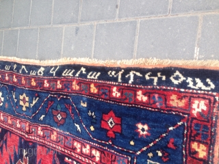 Armenian rug.circa1900 bountiful colors..mint condition soft will.950$ ship free                        