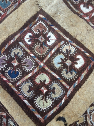 antique uzbek felt110/280 aprox .rare colors collectibale item                         