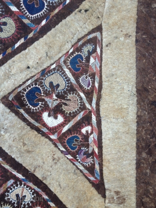 antique uzbek felt110/280 aprox .rare colors collectibale item                         