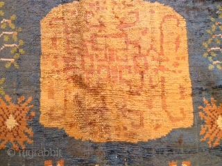 KOTTAN RUG late 19th 

 very good condition
 1.90 X 2.90 very rare
 cotton pile (feel silky) 
never touch 
small noun place 5X5 cm. 
as you can see at last pic  