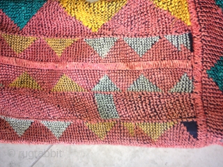 PALESTINIAN NOMADIC DREES,PROBABLY FROM THE SOUTH. TARABIN  TRIBE DECORATED WITH OLD TURKISH COINS ,VERY UNUSUAL     EMBROIDERED ON BOTH SIDES.(TIRZA MOSAYOF COLLECTION) APRO1920 -1926.SHIP FREE    