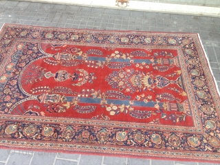 Antique kashan.graet colors rare in mint condition140/200cm ship free.for moor photos .ask                     