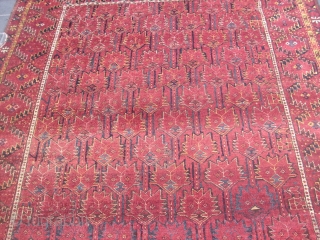antiqe bashir rug fragment 170=180  1860,circa in good condition,very nice colors nice wool                   