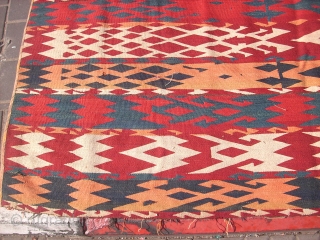 Very rare turkeman kilim antiqe late 19 mint condition amizeng colors 190-195cm                     