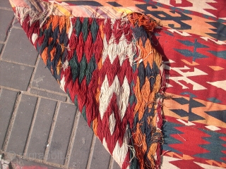 Very rare turkeman kilim antiqe late 19 mint condition amizeng colors 190-195cm                     