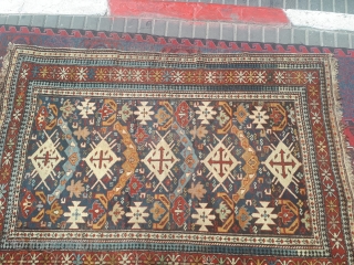 An antique Bigov rug. Late 19th century. Beautiful color and condition. Ship free.                    
