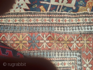 An antique Bigov rug. Late 19th century. Beautiful color and condition. Ship free.                    