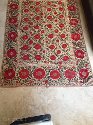 BOHARA SOZANE LATE 19 BIG SIZE 190/280 CM MINT CONDITION.A SPECTACULAR COLOR COMBINATION ,FINE EMBROIDERY                  