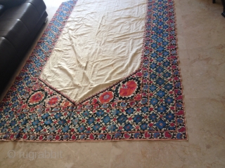 ANTIQUE ZOSANE UZBEK SAR DARI .SPCTACULAR COLORS MINT CONDITION HUGE HUGE DIMENSION. SHIP FREE 190\280                  