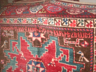 ARMENIAN RUG.LEZGEE STAR DATED 1900. MIINT CONDITION . FUOL PILE, NEVER UESD GRAET COLOR 130-280CM COLLETERS PIC GRAET RUG              