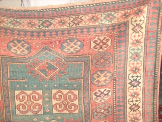 fachralo kazak antiqe circa 1870  graet veg. colors low pile.nice condition size 130/170cm                   