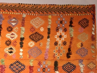 Kurdish, Afreen, Qatmeh, NE Syrian cicim kilim from 1930’s 
Four panels.
Complete and in a good  condition.
56” X 76”
$700 + shipping            