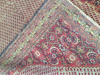 Very old khorasan 3x5 rug very unusual design                         