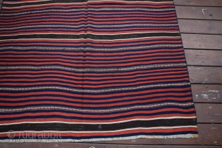 Bergama kilim from Izmir. 1900's wool on wool very nice condition  and very fine kilim.Size 222x169                