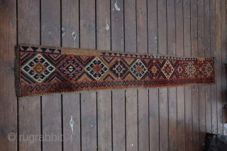 Kyrgyz or Uzbek Central Asian Band circa 1900s. Size 234x034 wool on wool.                    