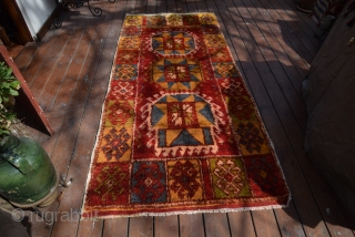 Circa 1900 Konya Yatak carpet. Size 260x124 cm.                         