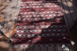 Süper fine Turkoman Palas Kilim . Size 275x124 cm.                        