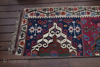 Central Anatolian Kilim Fragment.Circa 1850 Size 234x087 cm.                         