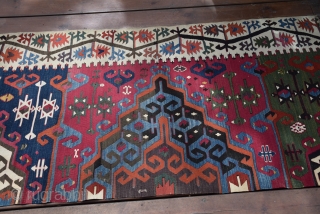 Central Anatolian Kilim Fragment.Circa 1850 Size 234x087 cm.                         