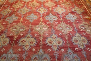 Antique Sivas Sarkısla Kilim. Central is Turkey, pure wool.Real kilim for the size and quality.12'4''x10'ft                  