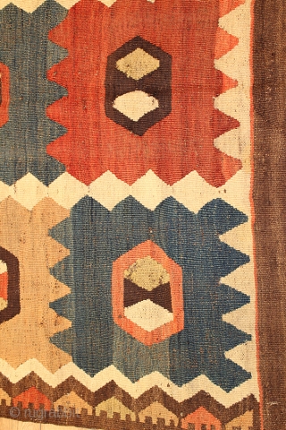 Tajik Kilim. Pure wool. 90 years old.340x160 cm                         