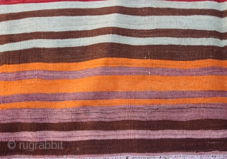 Antique Turkish Kilim.Good condition . Wool on wool . Malatya Cuval . 146x130 cm.                   