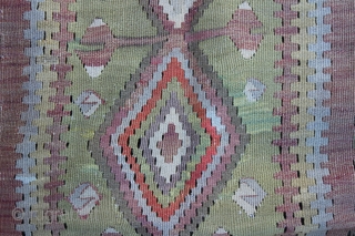 Antique Turkish Konya Kilim.Wool on wool. Good condition. 164x124 cm. 1920s years old.                    