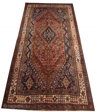 Antique Qashqai Persian Carpet
Age , about 100 years old
SIZE:
• 8.4x5.6 ft (255 x 170 cm)

STYLE:
• Hand Knotted , Qashqai Carpet
•Design: Antique Persian Traditional


MATERIAL:
•%100 Wool

•Clean and Ready to Use

PAYMENT OPTIONS
•Paypal accepted.
100% Money Back  ...
