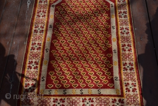 Circa 1900 years Mucur Carpet. Size 148x088 cm                         