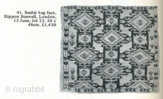 Old and beautiful Beshir Khorjin of a rare type (55 cm x 45 cm)
Pictures taken outdoor in direct and indirect sunlight.
Colors difficult to catch, especially the green.
Few repairs and sides roughly stopped ...