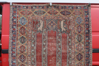 Antique and rare 18th c. Ottoman rug (217 cm. x 161 cm. / 7,12 ft. x 5,48 ft.)
More pictures and details available. Feel free to ask me directly on my email: ygissinger@yahoo.fr
Shipping  ...