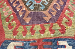 Central anatolian kilim fragment (270cmX120cm).                            