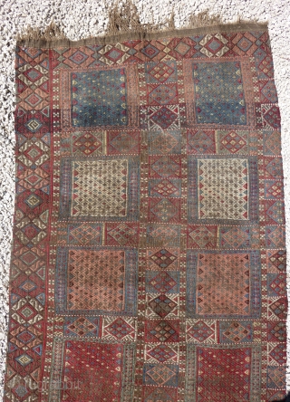 Antique Verneh kilim cover band (285cmX91cm, original size, half but uncutted).                      