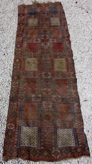 Antique Verneh kilim cover band (285cmX91cm, original size, half but uncutted).                      