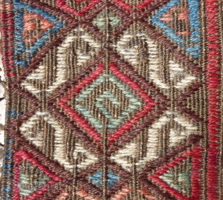 Antique Verneh kilim cover band (285cmX91cm, original size, half but uncutted).                      